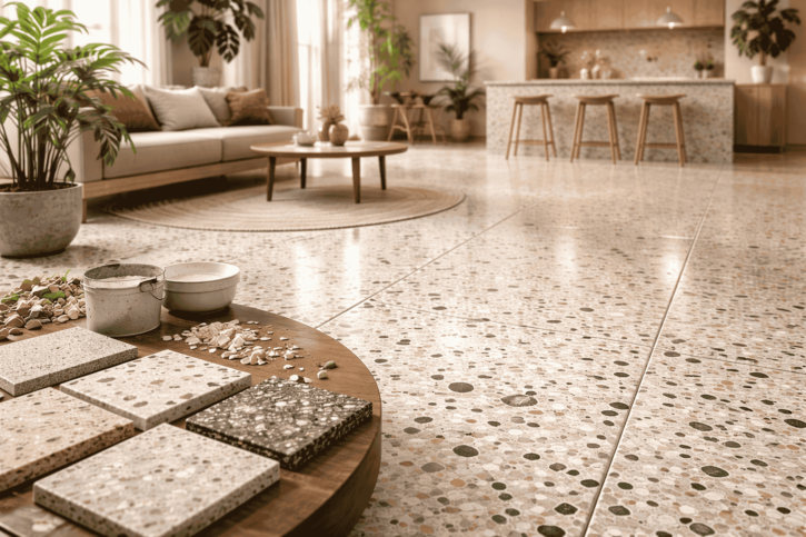 terrazzo floor tiles